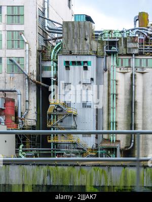 Close up of abandoned Industrial Plant form industry zone Stock Photo