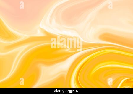 Soft Pink, Yellow and Orange Abstract Liquid Marble, Elegant Texture Luxury, Simple, Modern Background, Liquid marble design abstract pastel pattern Stock Photo