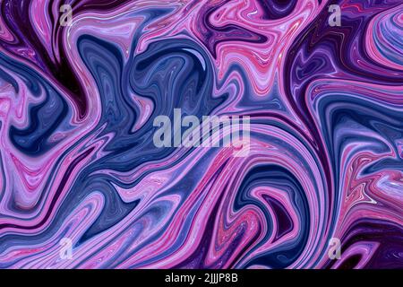 Purple Blue Galaxy Metal Abstract Liquid Marble, Elegant Texture Background. Luxury, Simple and Modern Background, Liquid marble design abstract paint Stock Photo