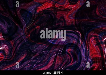 Red, Black, Purple and Blue Galaxy and Metallic Abstract Liquid Marble, Elegant Texture Luxury, Simple and Modern Background, Dark Liquid marble Stock Photo