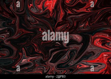 Red, Black, Purple and Blue Galaxy and Metallic Abstract Liquid Marble, Elegant Texture Luxury, Simple and Modern Background, Dark Liquid marble Stock Photo