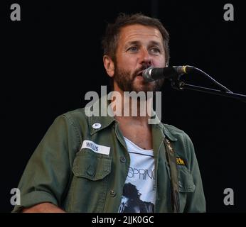 Grant Nicholas From Feeder Performing Live On Stage In Concert, Day 1 Of Victorious Festival 2021 Stock Photo