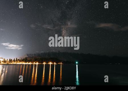 Milky way over The Remarkables, Queenstown, New Zealand Stock Photo - Alamy