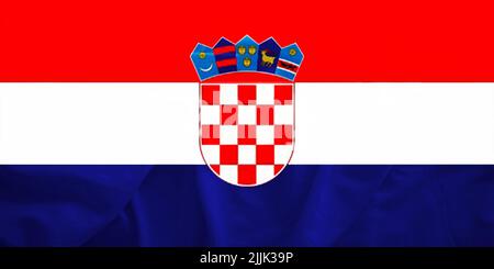 Croatia flag with 3d effect Stock Photo