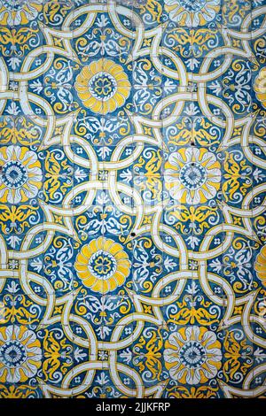 closeup shot of an old ceramic seamless tile texture Stock Photo