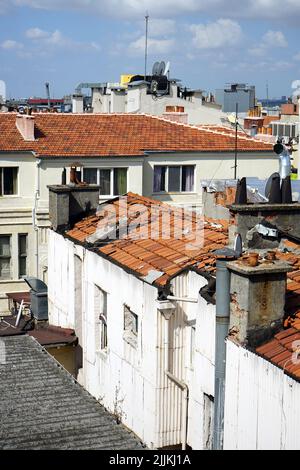Facade with balconies on an apartment building Stock Photo - Alamy