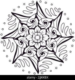 Mandalas geometric pattern, Warm Mandala,Rainbow Flower of Life with Lotus, Flower of Life in Lotus Stock Photo