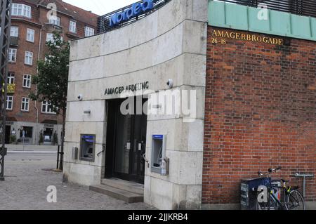 Copenhagen /Denmark/27 July 2022/Nordea bank branch building in Copenhagen city in capital.    (Photo..Francis Joseph Dean/Dean Pictures. Stock Photo