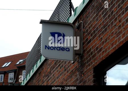 Copenhagen /Denmark/27 July 2022/Nordea bank branch building in Copenhagen city in capital.    (Photo..Francis Joseph Dean/Dean Pictures. Stock Photo