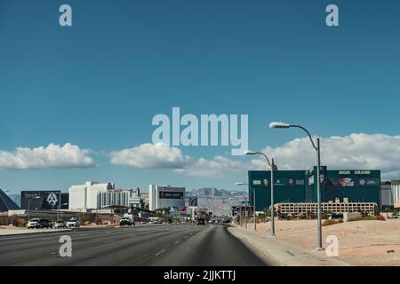 The streets and modern buildings in Las Vegas, Nevada Stock Photo