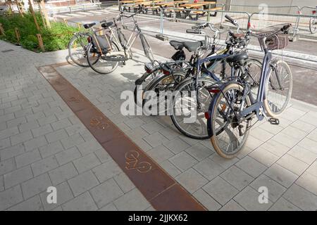 Gent, Verkehrsberuhigung, Fahrradstraße // Gand, Traffic Calming, Bicycle Street Stock Photo