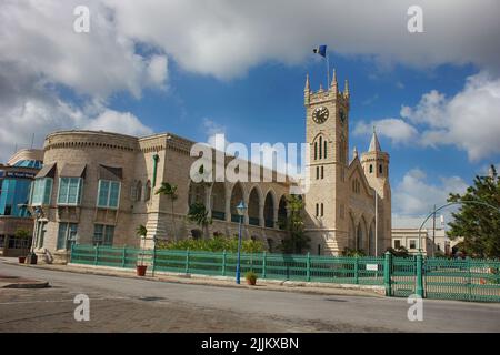 Bridgetown, Barbados. Barbados is a beautiful Catibbean country with unique British-Caribbean architecture. Stock Photo