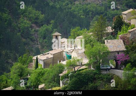 medieval village of brantes south france Stock Photo