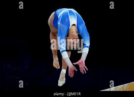 South Africa's Naveen Daries during a gymnastics training session ahead