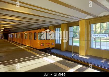 Berlin, U-Bahn Rathaus Schöneberg // Berlin, Underground, Subway Rathaus Schöneberg Stock Photo