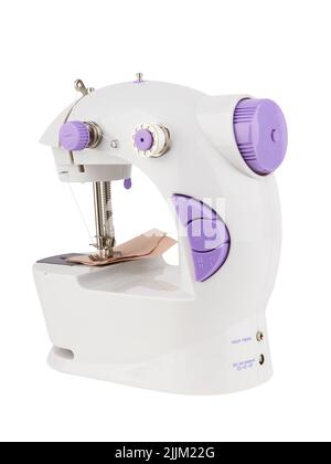 Sewing machine isolated on a white background Stock Photo