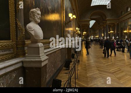 The Gallery of Great Battles in the Palace of Versailles in Paris, France Stock Photo