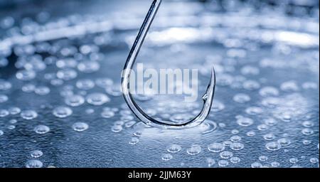 A detail of a hawk in crystal clear water Stock Photo