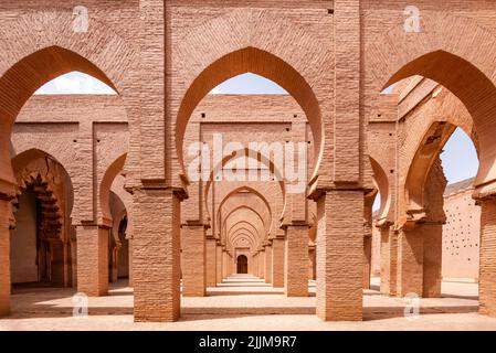 Interior architecture of TinMal Mosque - Morocco Stock Photo