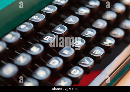 Manual Typewriter Machine Keyboard Stock Photo