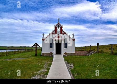 The Italian Chapel on Lamb Holm, Orkney. Stock Photo