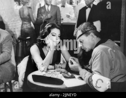 Ava Gardner, Joseph Cotton, on-set of the Italian-American Film, 'The Angel Wore Red', Italian: 'La Sposa Bella', MGM, Titanus, 1960 Stock Photo