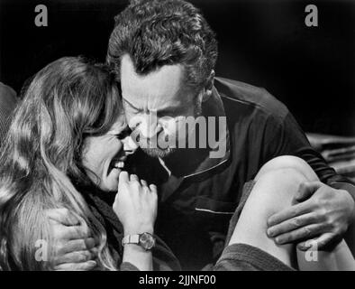 Liv Ullmann, Erland Josephson, on-set of the Swedish Film, 'Face to Face', Swedish: 'Ansikte mot ansikte', Paramount Pictures, 1976 Stock Photo