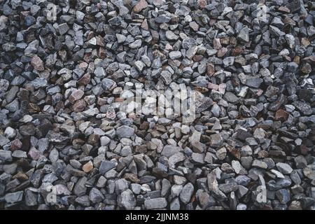 A closeup shot of a pebble ground Stock Photo