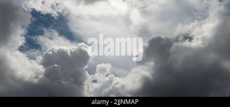 Mix of cloud types over London, England Stock Photo