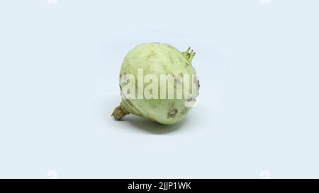 A Kohlrabi - German turnip isolated on a white background Stock Photo