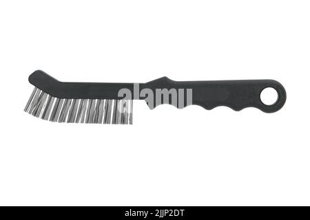 A black wire brush isolated on a white background Stock Photo