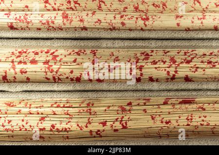 A macro shot of decorative cards of old books as a background Stock Photo