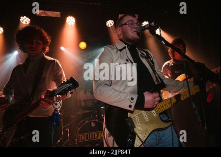 The Lathums band performing live at a concert Stock Photo