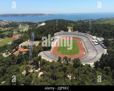 Aerial view of the The National Stadium of Jamor, is a multi-purpose ...