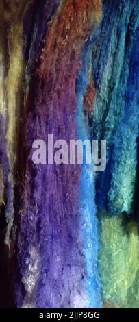 A full-frame shot of colorful wools Stock Photo