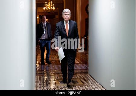 July 27, 2022, Washington, District of Columbia, United States: U.S. Senator ROY BLUNT (R-MO) walking near the Senate Chamber. (Credit Image: © Michael Brochstein/ZUMA Press Wire) Stock Photo