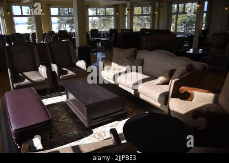 Yellowstone National Park. USA. 5/22/2022.  Lake Yellowstone Hotel. Many people think that the oldest lodge in Yellowstone is the Old Faithful Inn. Stock Photo