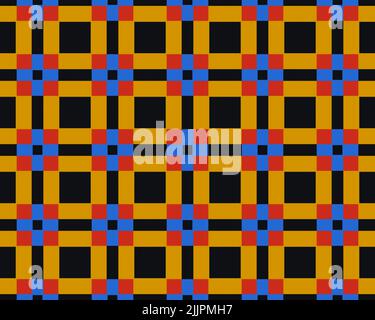 An illustration of a seamless colorful square tile pattern Stock Photo