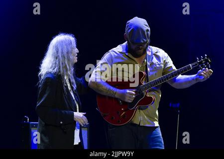 Patti Smith during the Concert Patti Smith Quartet, 27th July 2022, Roma Summer Fest 2022,Auditorium Parco della Musica, Rome, Italy Stock Photo