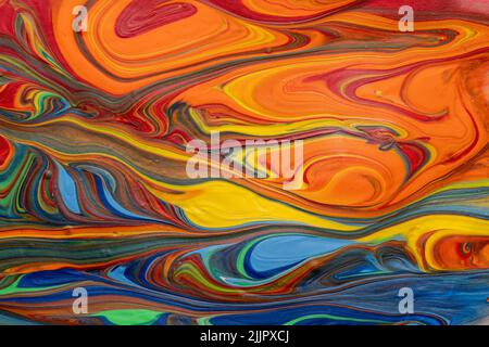 A beautiful painting of abstract patterns as a background with rainbow colors Stock Photo