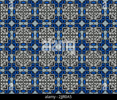 A seamless illustration of colorful tile pattern for background or wallpaper Stock Photo