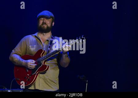 Roma, Italy. 27th July, 2022. Jackson Smith during the Concert Patti Smith Quartet, 27th July 2022, Roma Summer Fest 2022, Auditorium Parco della Musica, Rome, Italy Credit: Independent Photo Agency/Alamy Live News Stock Photo