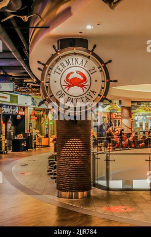 A vertical shot of the big shopping mall terminal 21 in Pattaya , Thailand Stock Photo