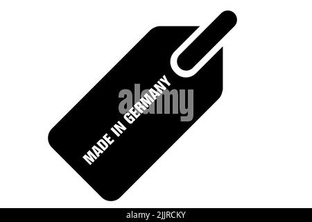 An illustration of a price tag with 'Made in Germany' text Stock Photo