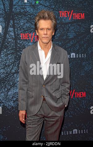 NEW YORK, NEW YORK - JULY 27: Kevin Bacon attends the 'THEY/THEM' New York Premiere at Studio 525 on July 27, 2022 in New York City. Stock Photo