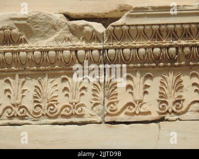 A detail of an ancient building of Acropolis in Athens Stock Photo