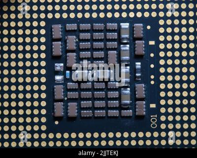 A macro of Intel Pentium D CPU Stock Photo