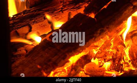 Abstract background of burning coals Stock Photo