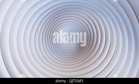 Circular waves on a white flat surface Stock Photo