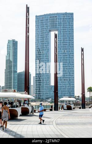 A vertical shot of the Address Jumerai Beach Resort in Bluewaters Island, Dubai, United Arab Emirates Stock Photo